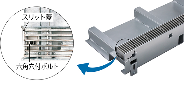 ダクタイル鋳鉄製スリット
