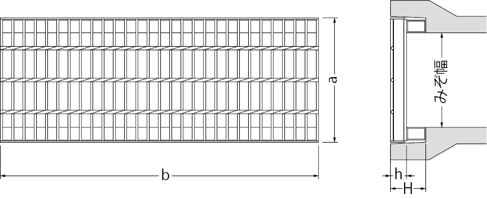 くらしを楽しむアイテム カネソウ スチール製グレーチング プレーンタイプ かさあげ型 自由勾配側溝用 HSV93944A 3433842 法人  事業所限定 外直送元