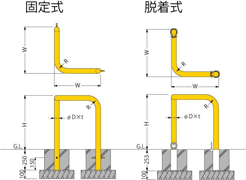 YD | 車止め | カネソウ株式会社 建設用金属製品の総合メーカー