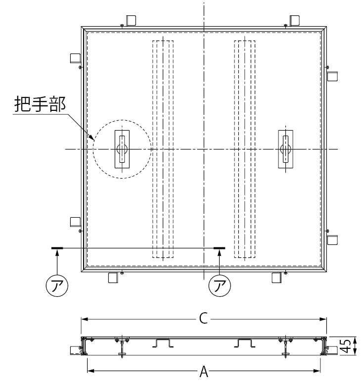 MAEO-P| フロアーハッチ | カネソウ株式会社 建設用金属製品の総合メーカー