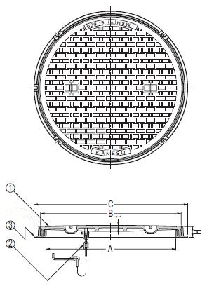 MKH-2（丸）| マンホール・ハンドホール鉄蓋 | カネソウ株式会社 建設