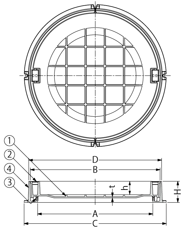 MRHPR-S | カラー舗装用鉄蓋（化粧用鉄蓋）| カネソウ株式会社 建設用