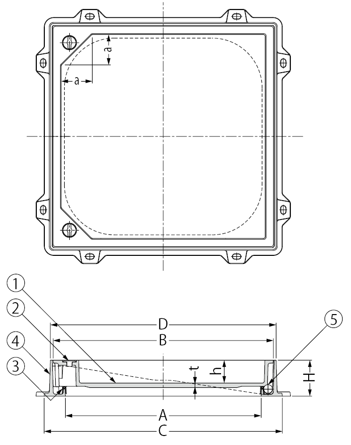 MRHRS-6 | カラー舗装用鉄蓋（化粧用鉄蓋）| カネソウ株式会社 建設用