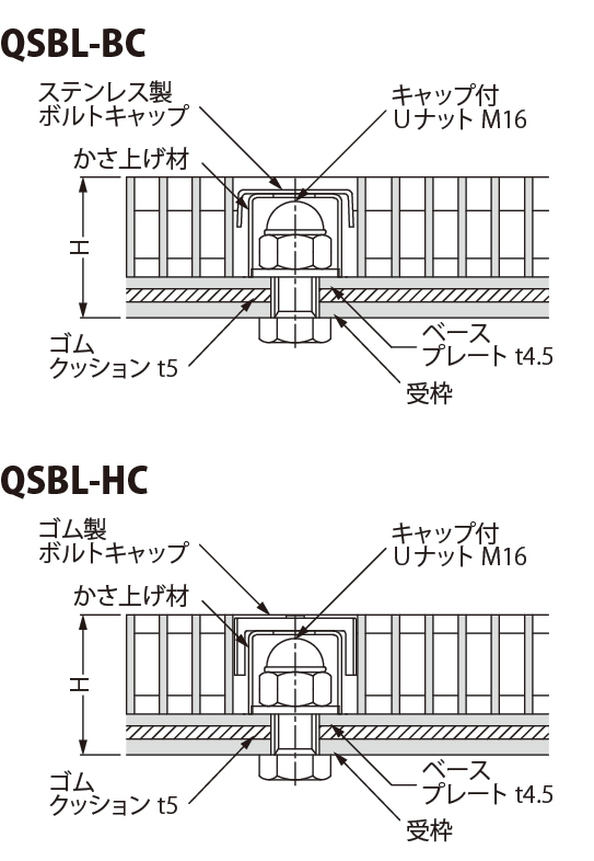 ボルト固定部詳細図
